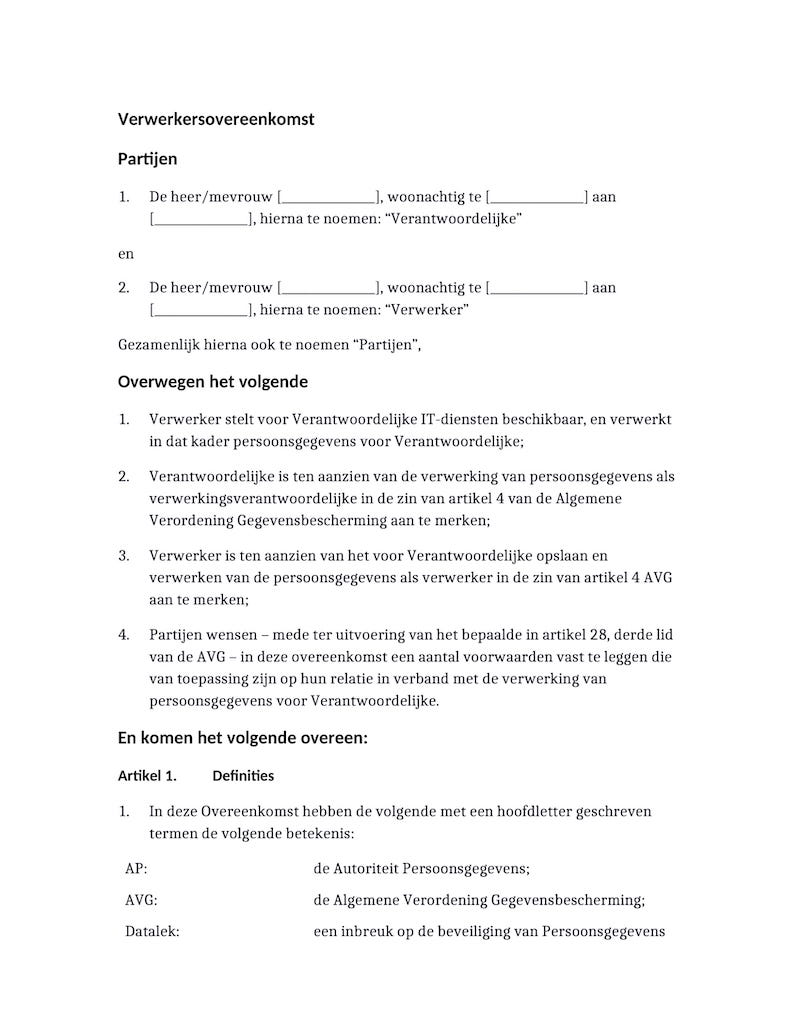 Voorbeeld van document, pagina 1